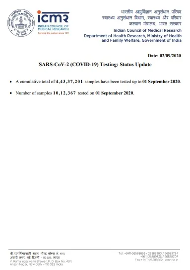 india coronavirus samples tested icmr 